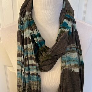 Athleta Scarf/Wrap teal, grey, green.
